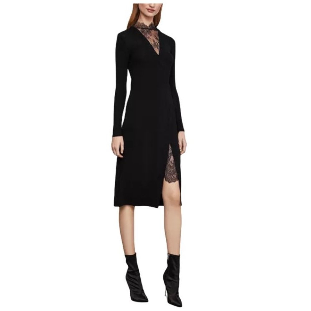 BCBGMaxazria  TRIM MIDI DRESS NWT$198 XL